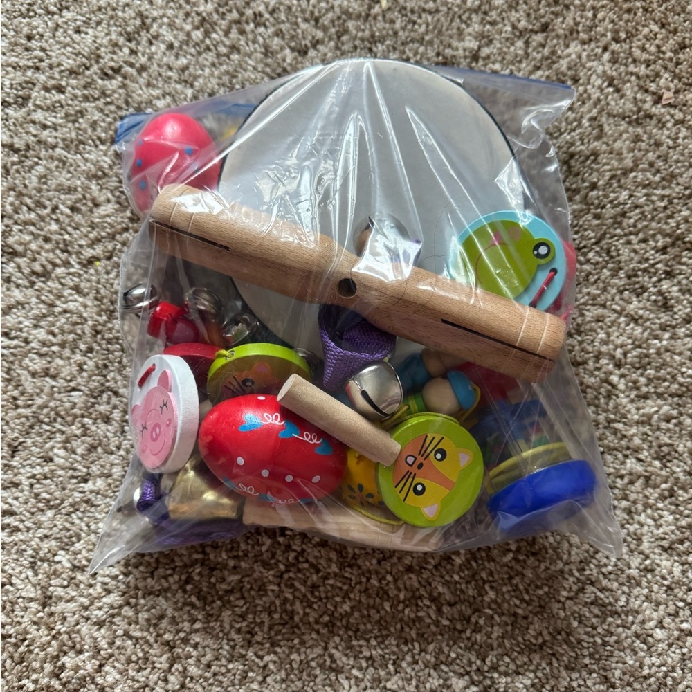 Assorted Kids Musical Toy Set - Colorful Percussion & Rattles - Picture 2 of 2